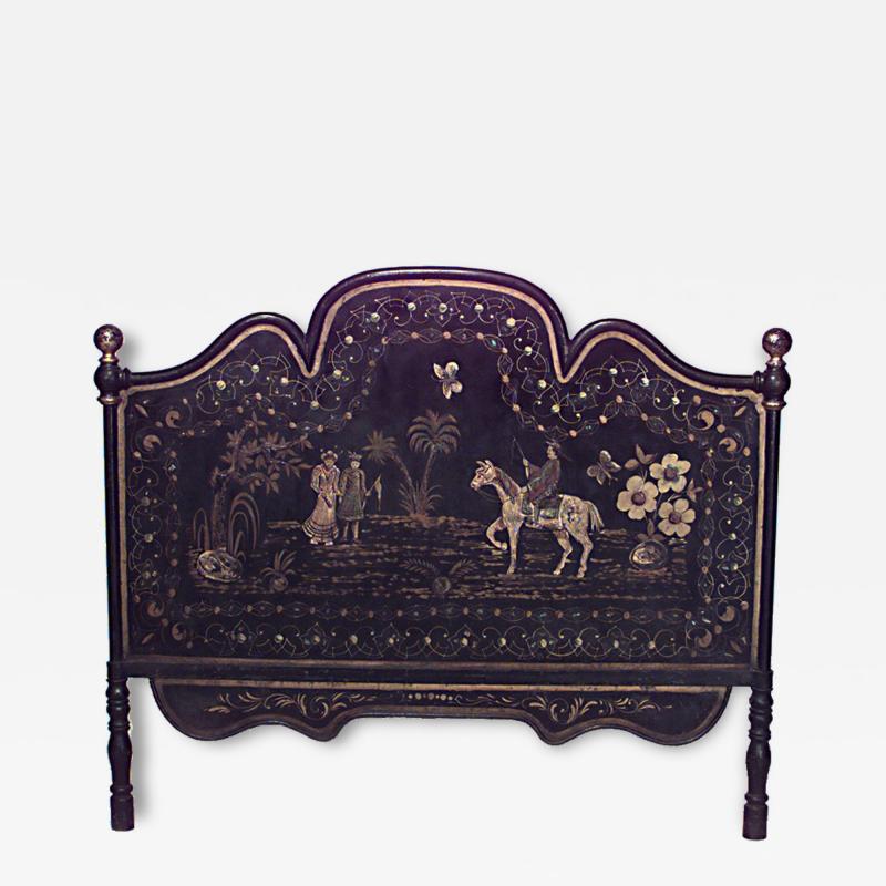 English Regency Style Chinoiserie Full Bed