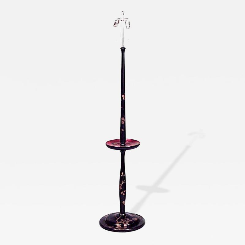 English Regency Style Lacquered Tiered Floor Lamp