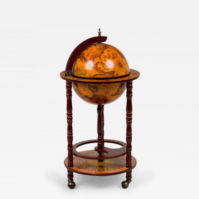 English Regency Style Novelty Mounted Globe Bar