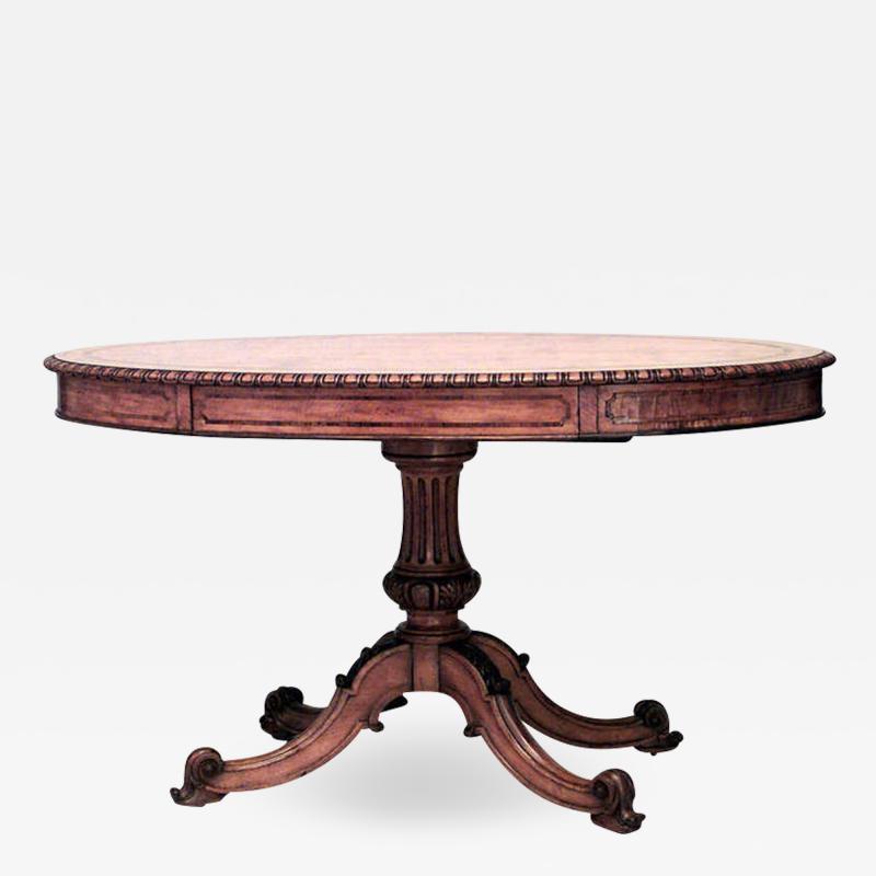 English Regency Style Satinwood Center Table