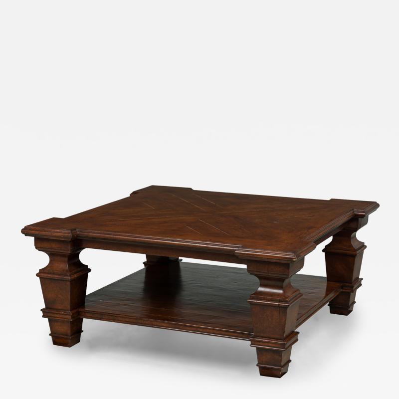 English Regency Style Square Oak Low Coffee Table