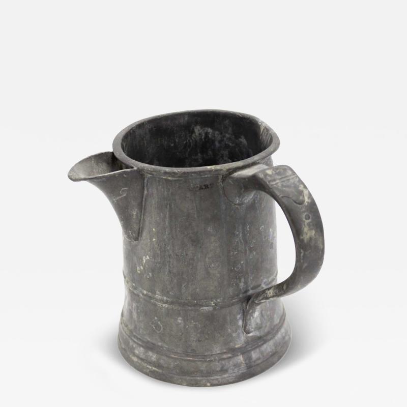 English Renaissance Style Pewter Pitcher