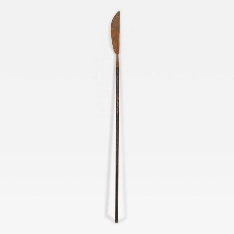 English Renaissance Style Wood and Iron Halberd