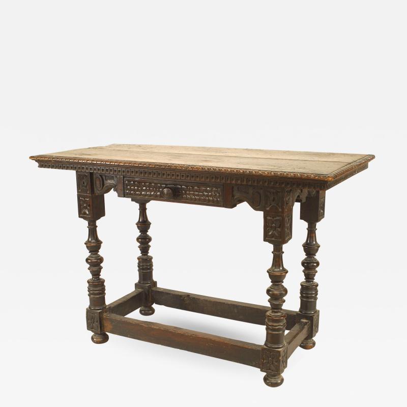 English Renaissance Walnut Console Table