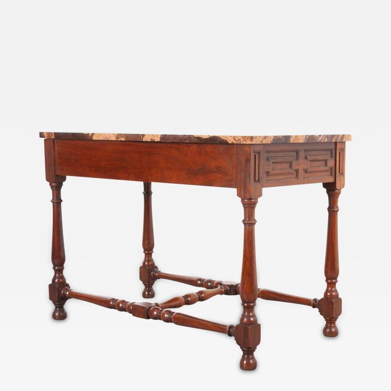 English Rosewood Marble Center Table
