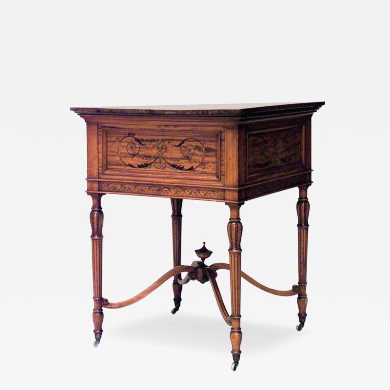 English Sheraton Satinwood Square Tray