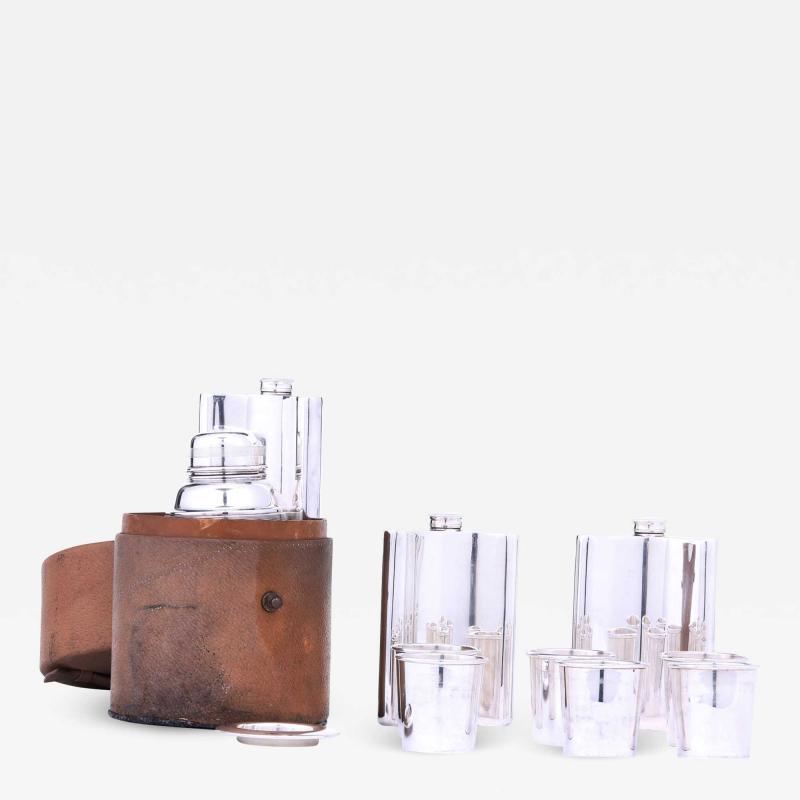 English Silver Plated Barware Cocktail Shaker Set