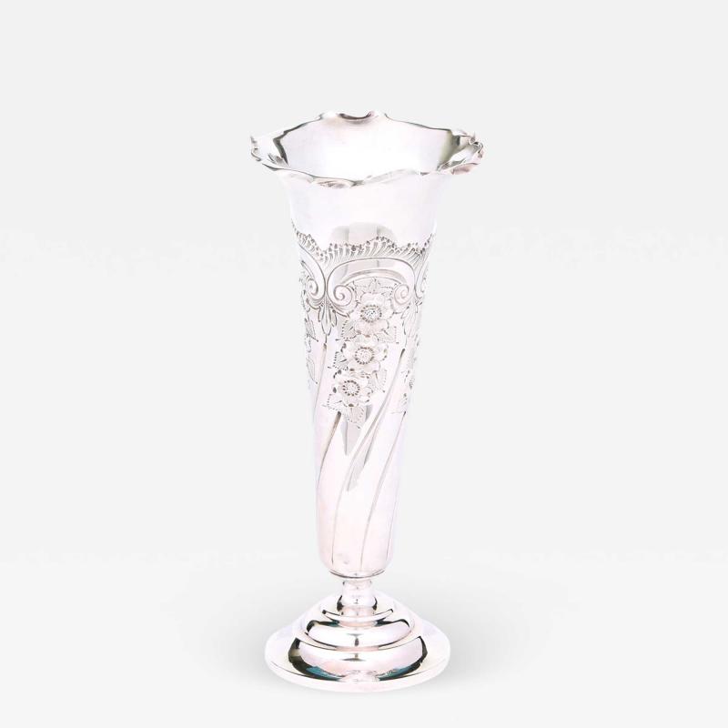 English Silver Plated Decorative Vase