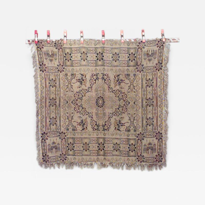English Victorian Beige Patterned Table Cover