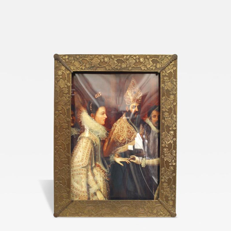 English Victorian Brass Picture Frame
