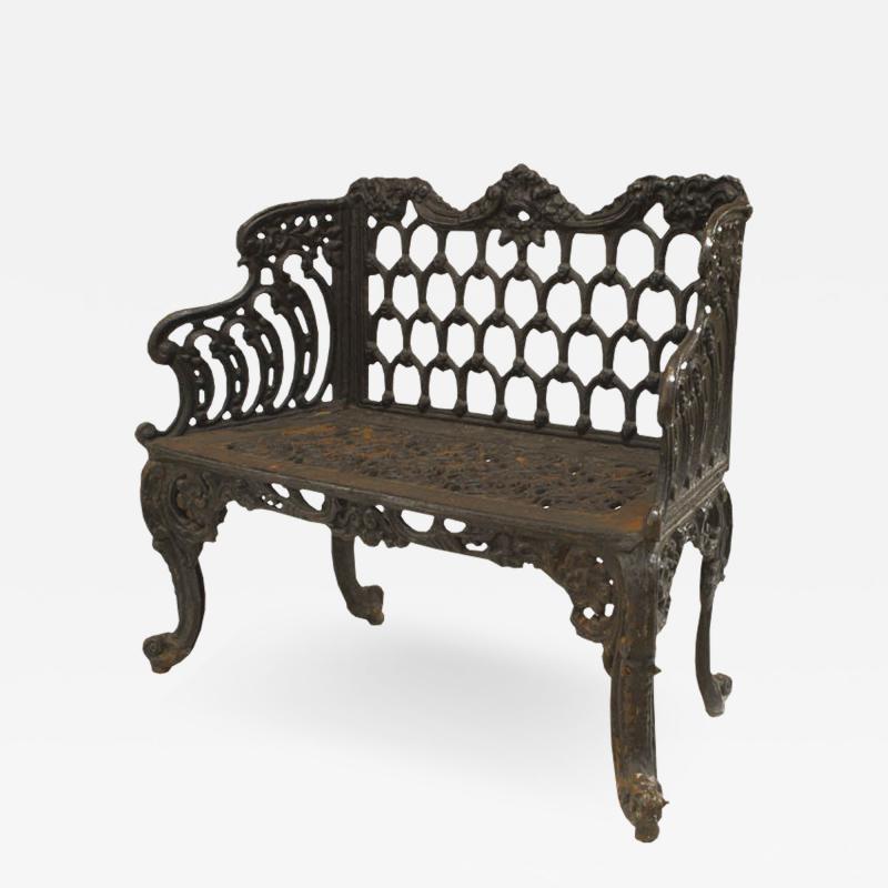 English Victorian Cast Iron Loveseat