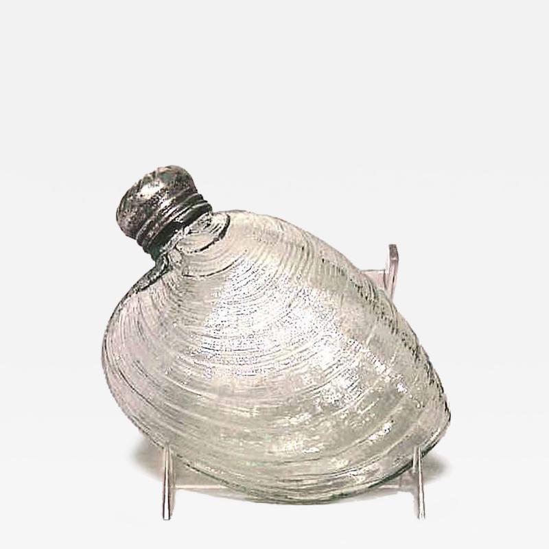 English Victorian Clam Shell Shaped Perfume Bottle
