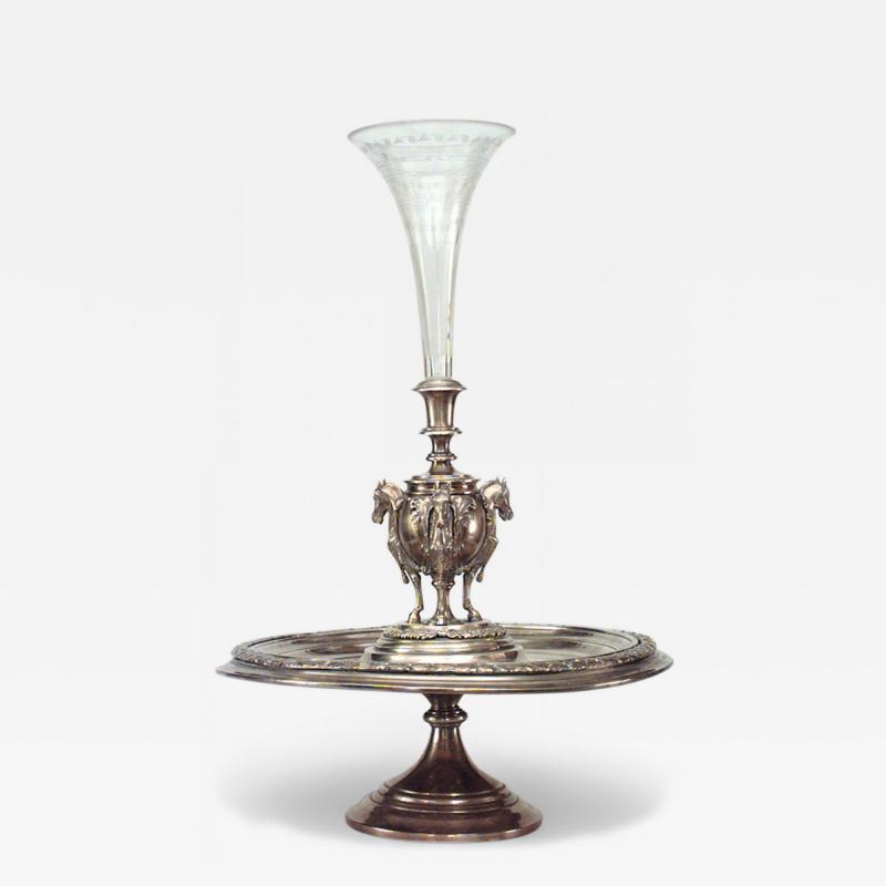 English Victorian Compote with Horse Figures