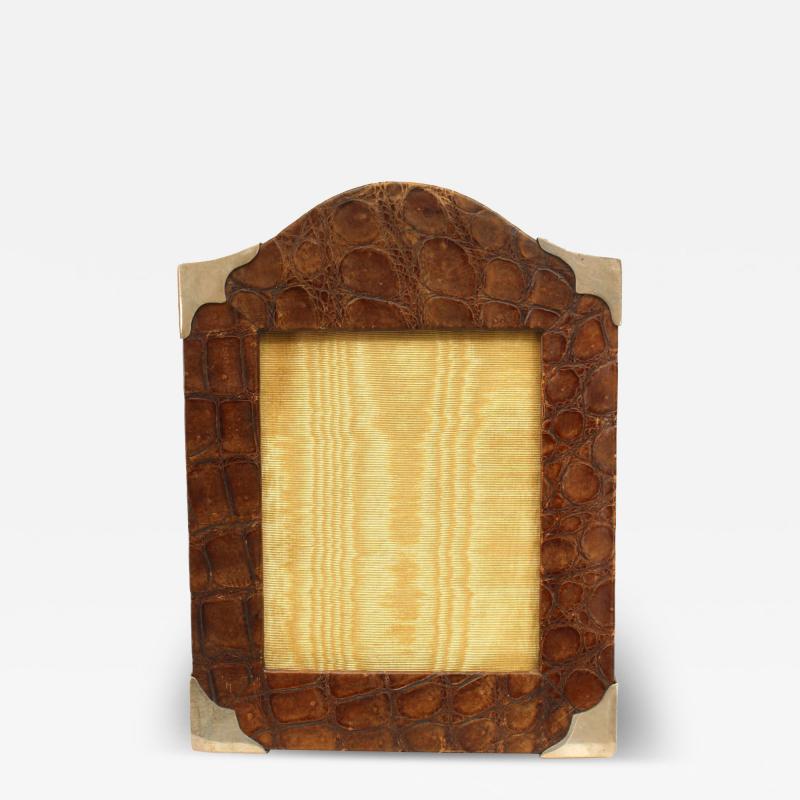 English Victorian Crocodile Picture Frame