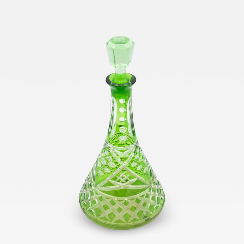 English Victorian Cut Crystal Decanter