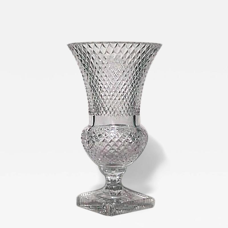 English Victorian Cut Crystal Vase