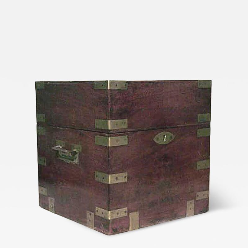 English Victorian Mahogany Tantalus Set Case