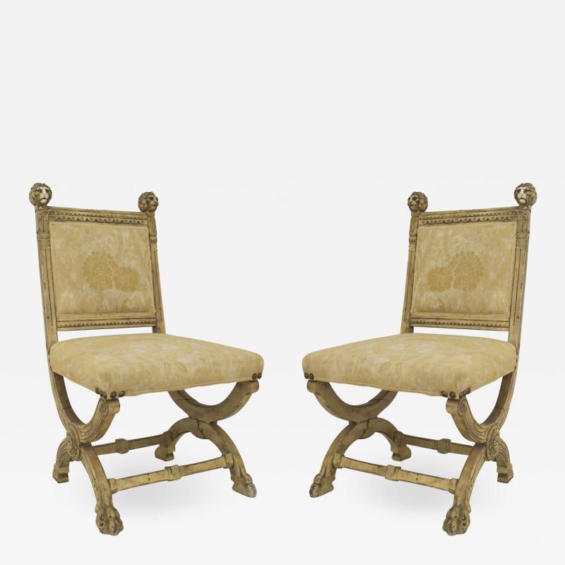 English Victorian Painted Side Chairs