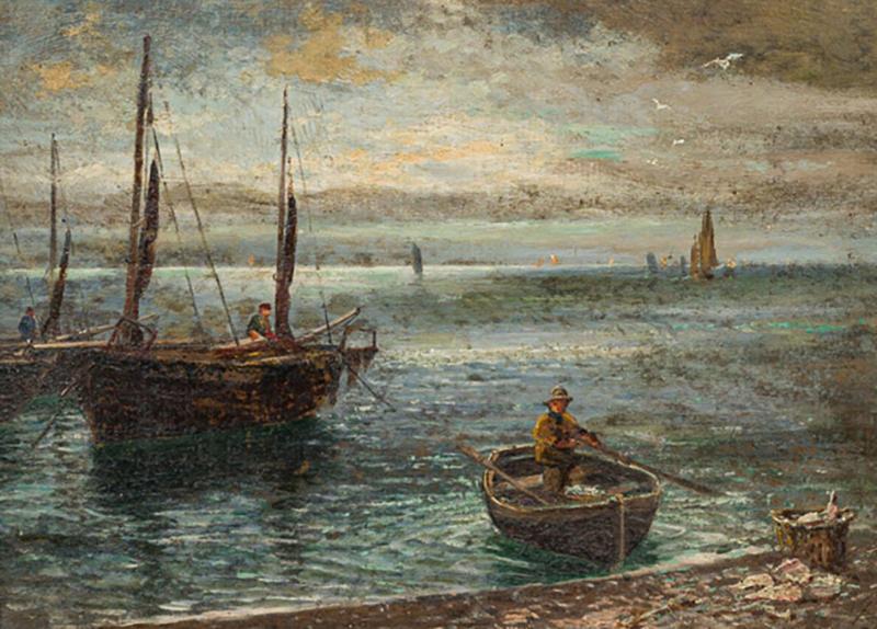 English Victorian Seascape Painting