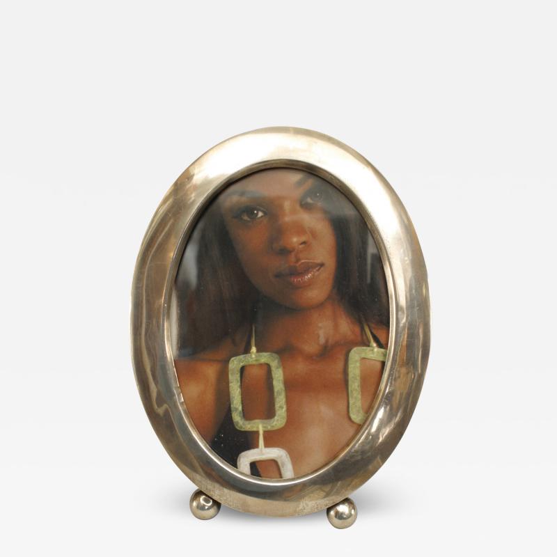 English Victorian Silver Oval Picture Frame 6