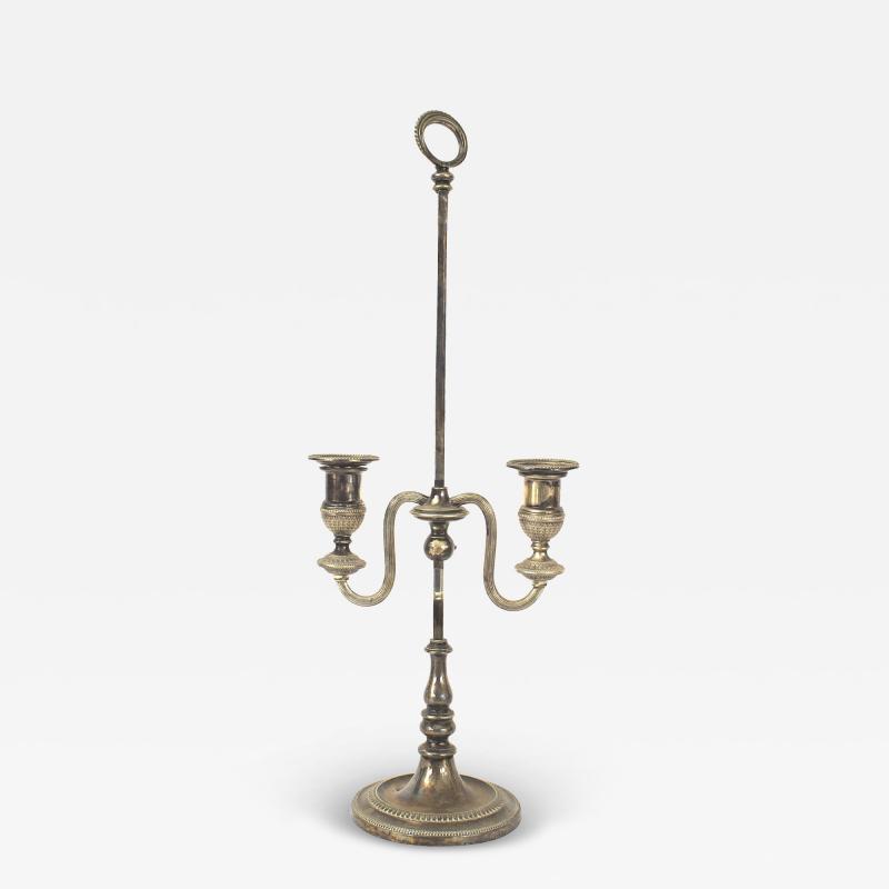 English Victorian Silver Plate Candleholder