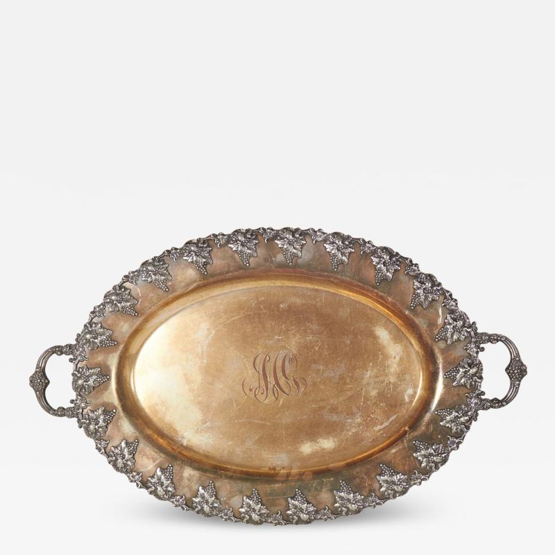 English Victorian Silver Plate Tray