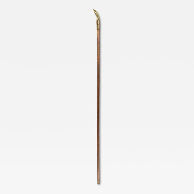 English Victorian Style Brass Hand Cane 1