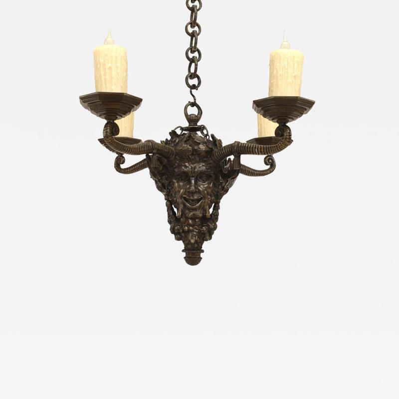 English Victorian Style Chandelier of Mythological Head Form