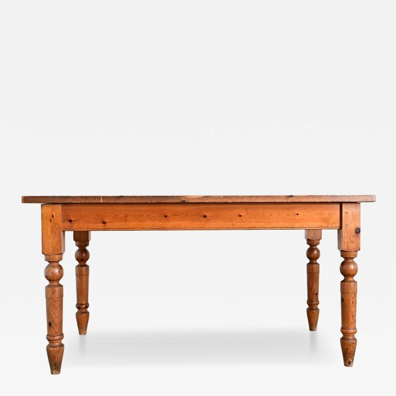 English Vintage Pine Dining Table