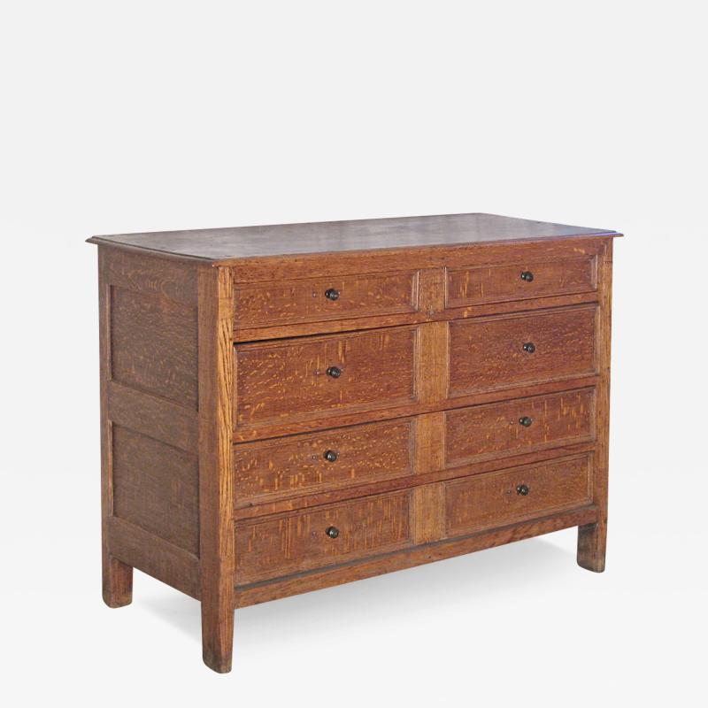 English late 17th Century Blond Oak commode Chest of Drawers