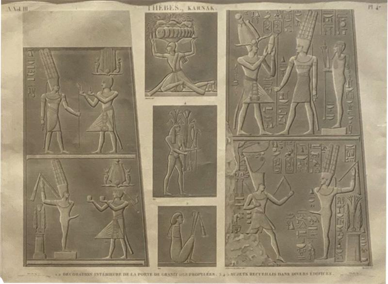 Engraving of an Egyptian Monument France Circa 1810