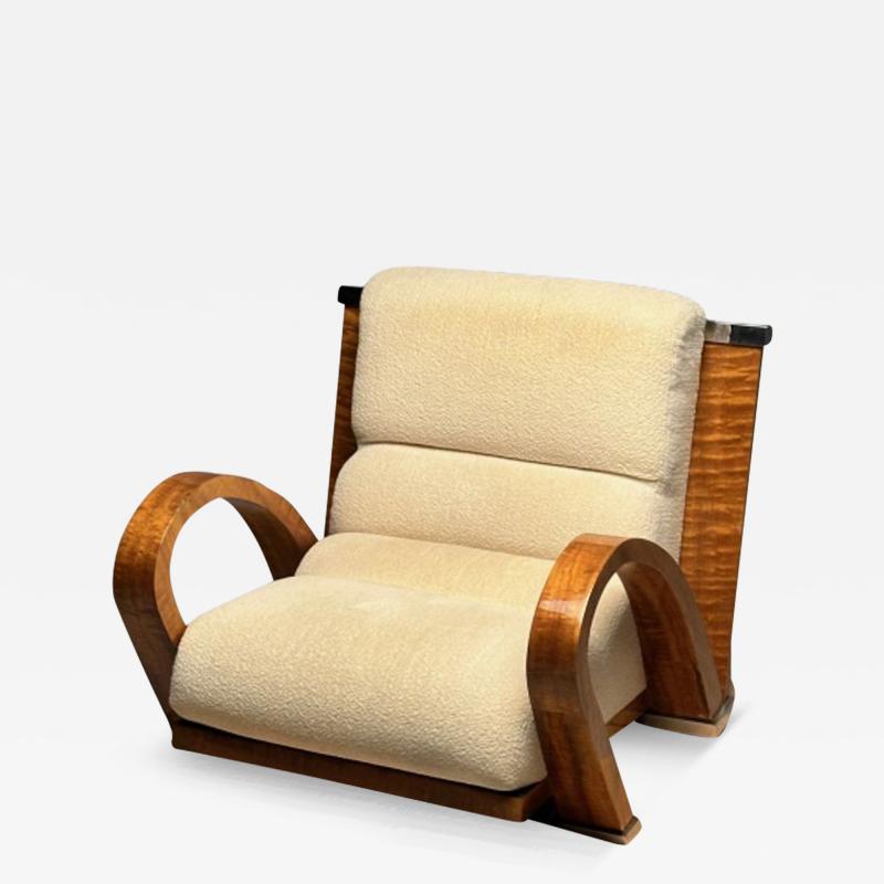 Enrique Garcel Art Deco Lounge Accent Chair James Rosen for Pace Macassar Ebony Labeled
