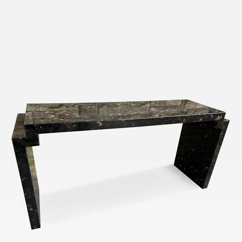 Enrique Garcel Fabulous Enrique Garcel Tessellated Horn XL Console Table Mid Century