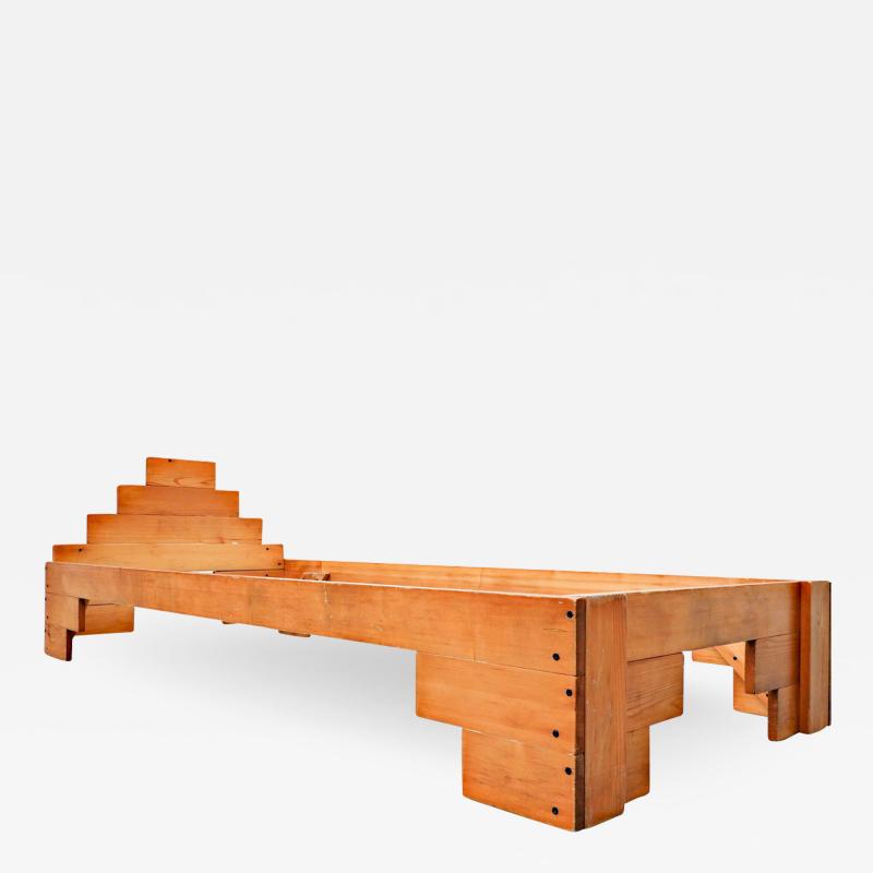 Enzo Mari Italian Wooden Bed By Enzo Mari 1970s