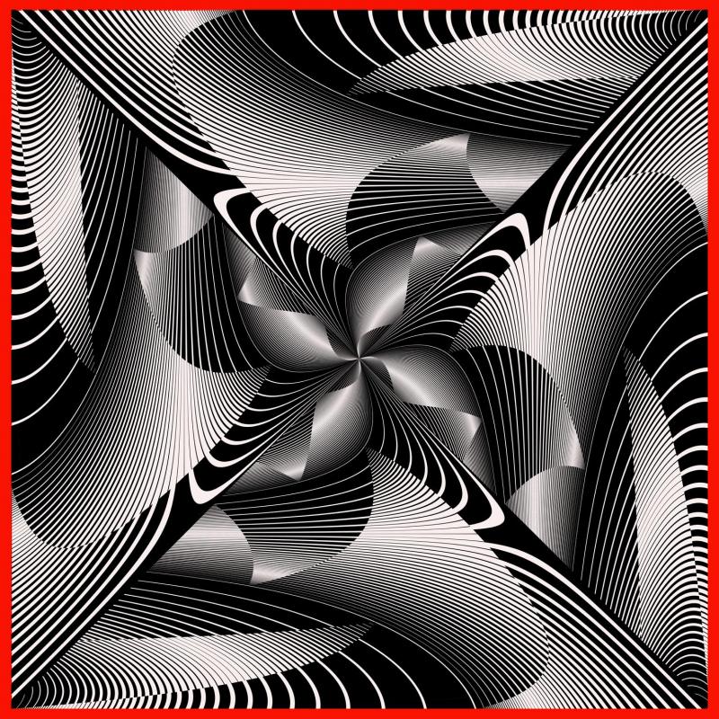 Enzo Ragazzini Untitled Black and White Op Art Kinetic Art