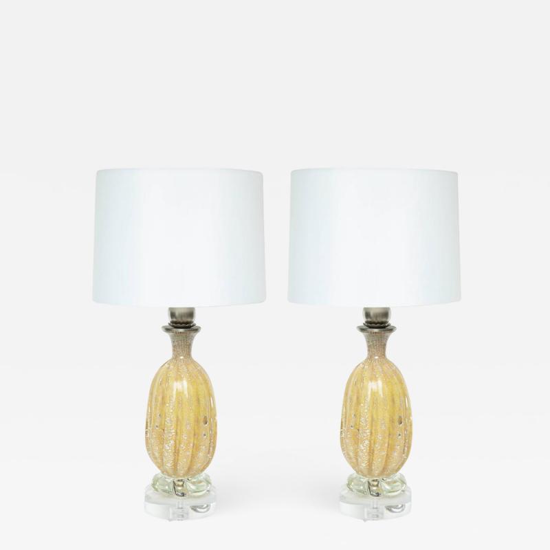 Ercole Barovier Barovier Gold Murano Glass Lamps