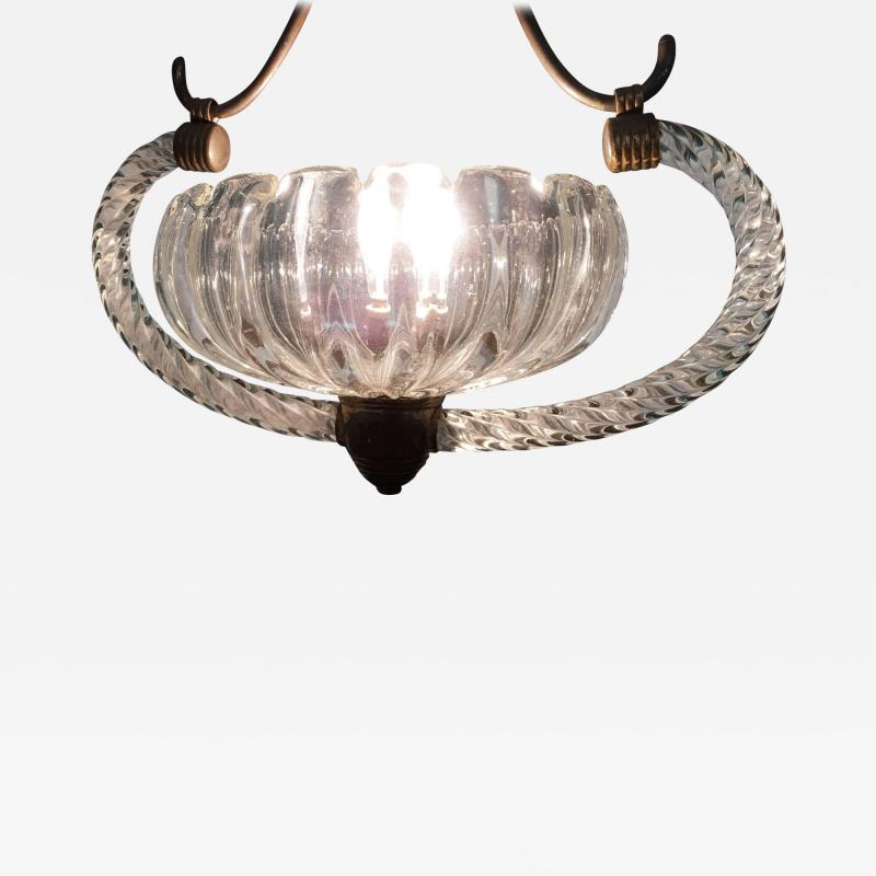 Ercole Barovier Chandelier Art Deco by Ercole Barovier 1940s