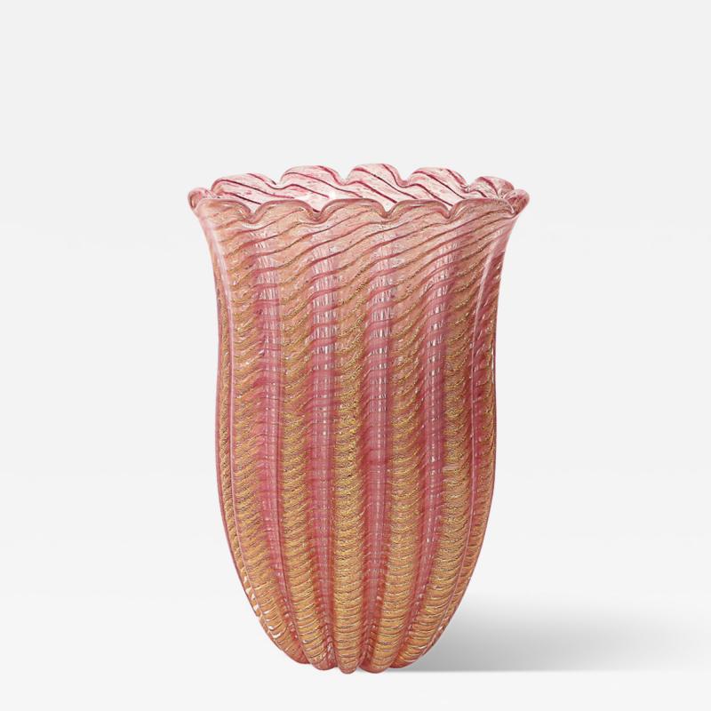 Ercole Barovier Cordonato Oro Vase by Ercole Barovier