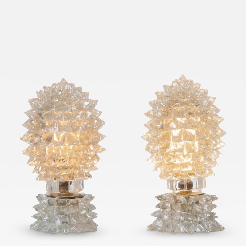 Ercole Barovier Ercole Barovier Murano pair of Table Lamps circa 1940