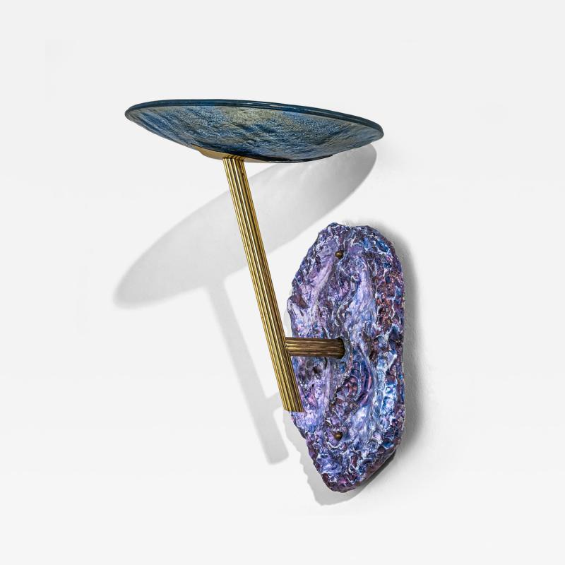 Ercole Barovier Wall Bowl Sconce by Barovier San Polo Venice Italy Mid 20th Century