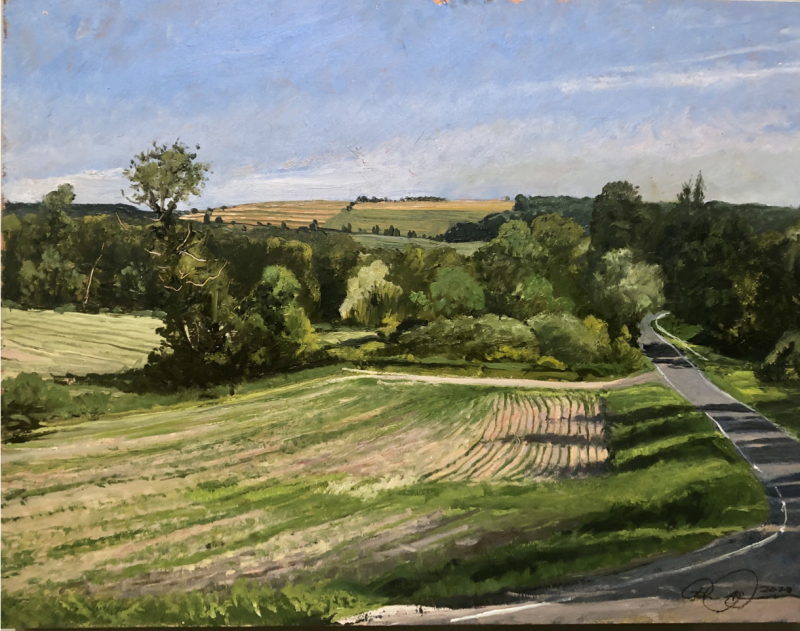 Eric Forstmann Landscape with plowed field 2020