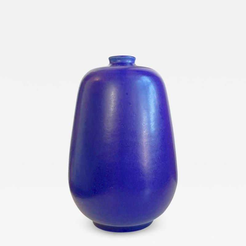 Erich Triller Large Vase in Saturated Blue by