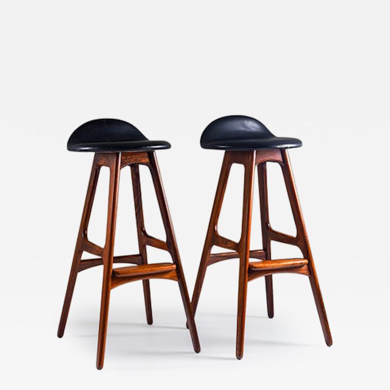 Erik Buch Erik Buch Bar Stools Model OD 61 for Odense M belfabrik Denmark 1960s