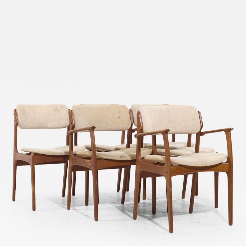 Erik Buch Erik Buch Mid Century Danish Teak Dining Chairs Set of 6