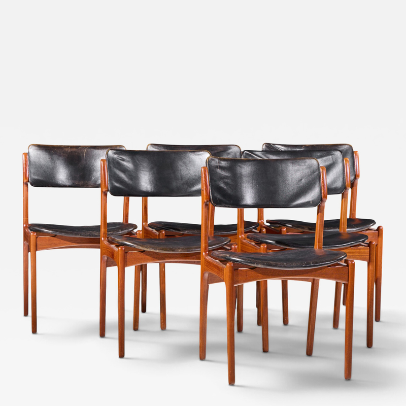 Erik Buch Erik Buch Mid Century Danish Teak Dining Chairs Set of 6
