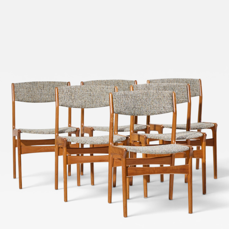 Erik Buch Erik Buch for Anderstrup M belfabrik Danish Teak Dining Chairs Set of 6