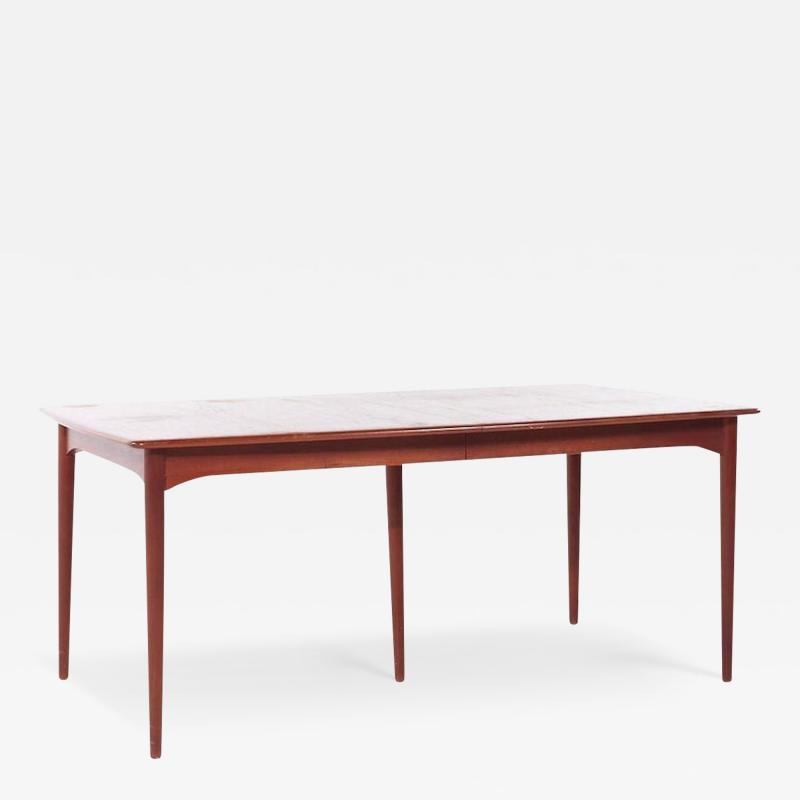 Erik Buch Erik Buch for Povl DinesenTeak Expanding Hidden Leaf Dining Table with 2 Leaves