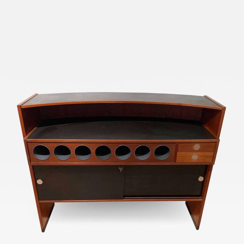 Erik Buch Mid Century Modern Teak Wood Bar Cabinet by Erik Buch for Dyrlund Denmark 1960s