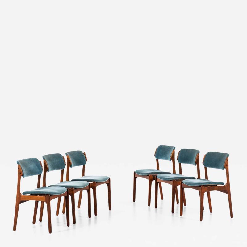 Erik Buck Dining Chairs Model OD 49 Produced by Oddense Maskinsnedkeri A S