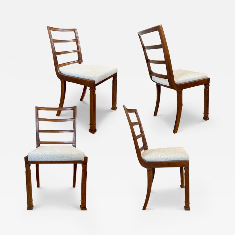 Erik Chambert Quartet of Modern Classicism Chairs by Erik Chambert